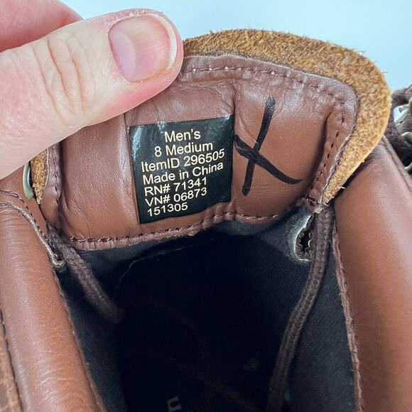 LLBean brown leather East Point Oxfords us men’s size 8 moc toe waterproof boots - Picture 12 of 12